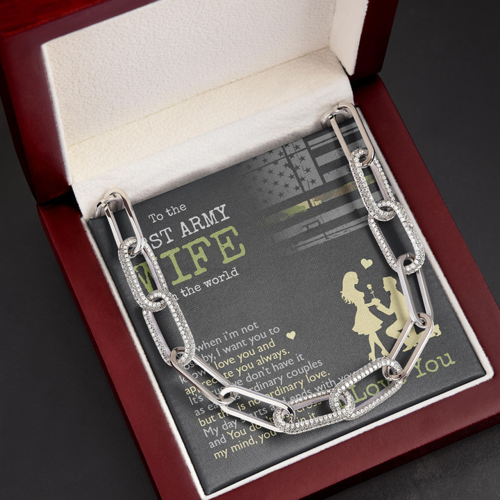 I Love You And Appreciated You Always Gift For Wife Army Wife Forever Linked Necklace