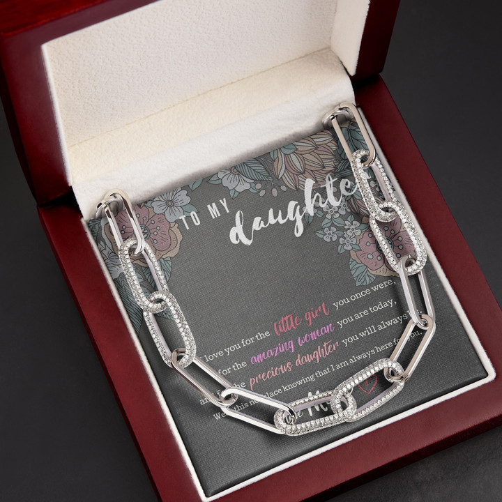I Am Always Here For You My Daughter Gift For Daughter Forever Linked Necklace
