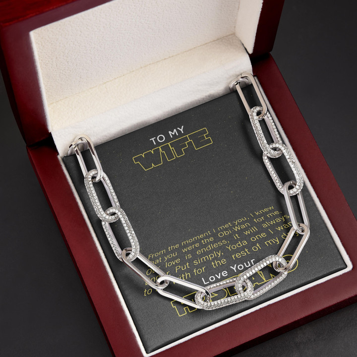 Gift For Wife Yoda I Want To Be With To Wife Forever Linked Necklace