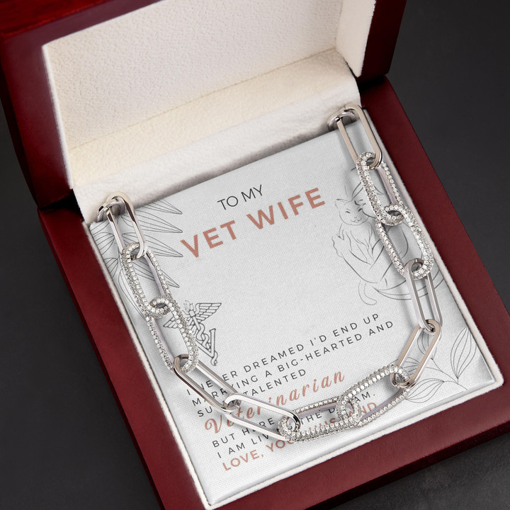 Gift For Wife Vet Wife Marrying A Super Talented Veterinarian Forever Linked Necklace