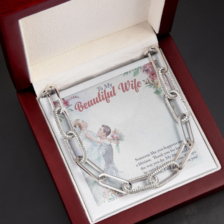 Gift For Wife Someone Like You Happens Once In Life Forever Linked Necklace