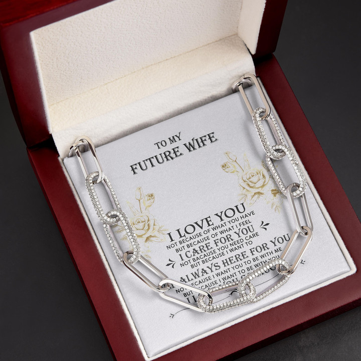 Gift For Wife Future Wife I'm Always Here For You Forever Linked Necklace
