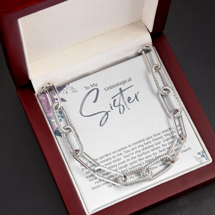 Gift For Sister You Are My Best Friend For Unbiological Sister Forever Linked Necklace