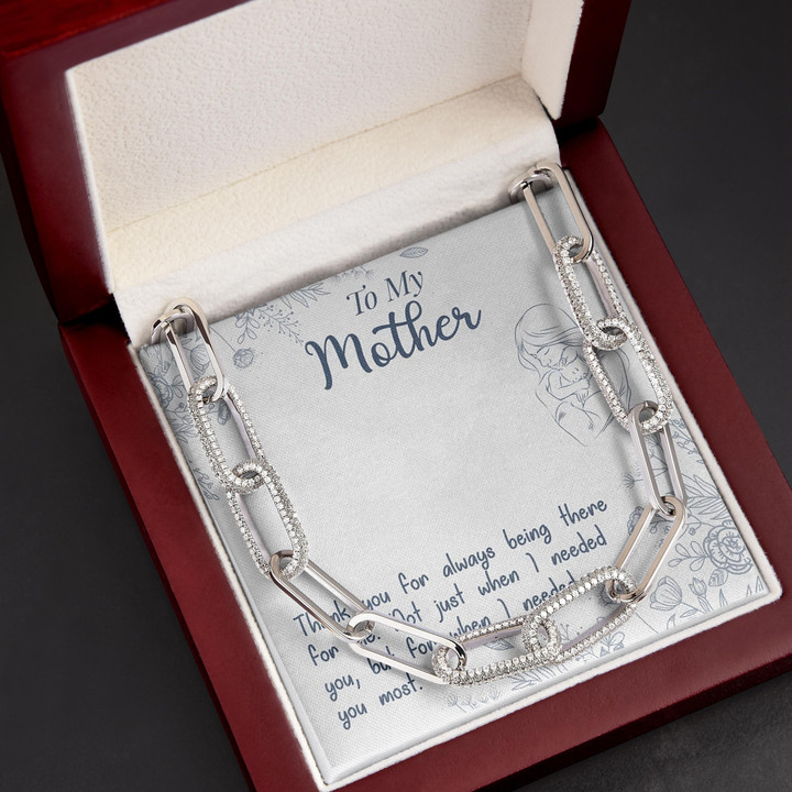 Gift For Mother Thanks For Always Being There For Me Forever Linked Necklace