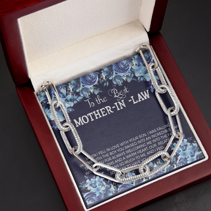 Gift For Mother In Law So Lucky Have To You In My Life Forever Linked Necklace