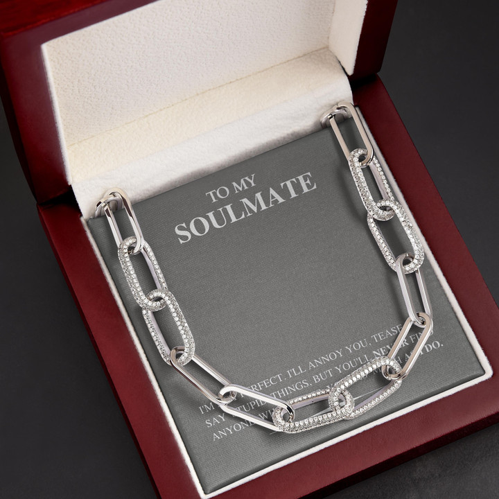Gift For Her Soulmate Love You As Much As I Do Forever Linked Necklace