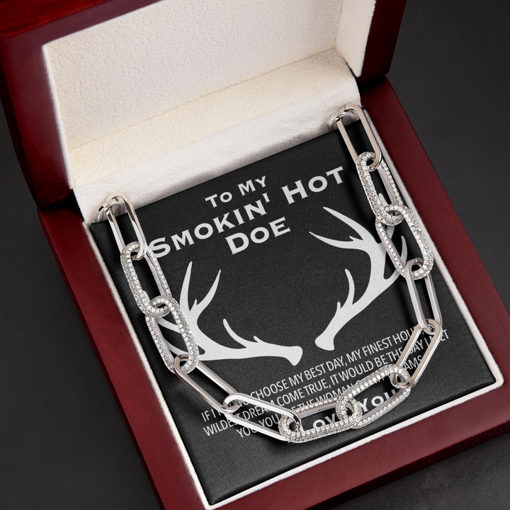 Gift For Her Smokin' Hot Doe Woman Of My Dreams Forever Linked Necklace