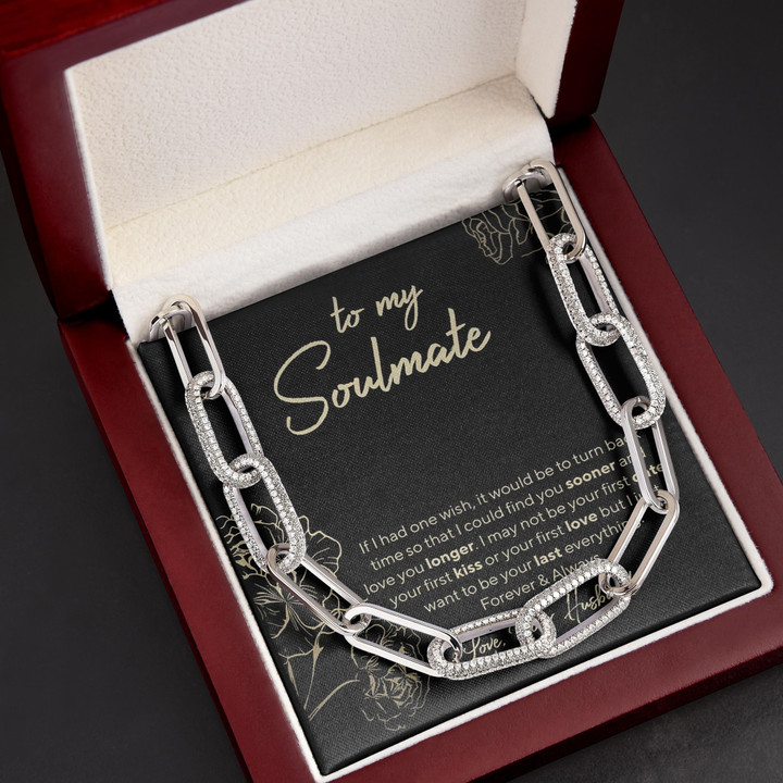 Gift For Her My Soulmate Love You Forever Forever Linked Necklace