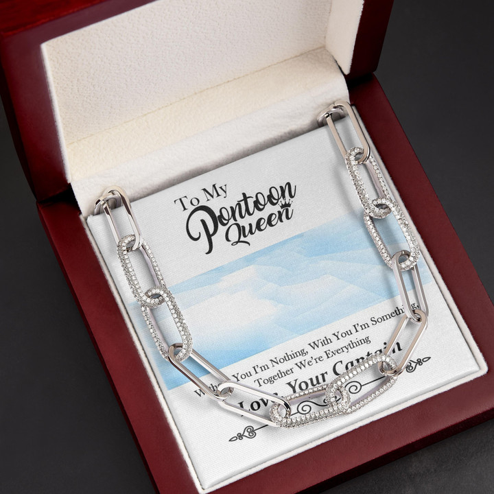 Gift For Her My Pontoon Queen With You I'm Something Forever Linked Necklace