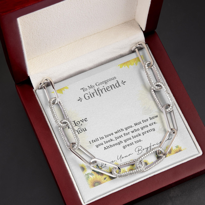 Gift For Girlfriend I Fell In Love With You Forever Linked Necklace