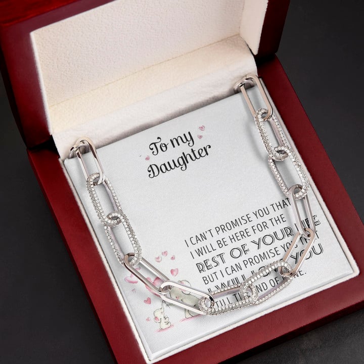 Gift For Daughter I Will Love You Till The End Of Minea Forever Linked Necklace