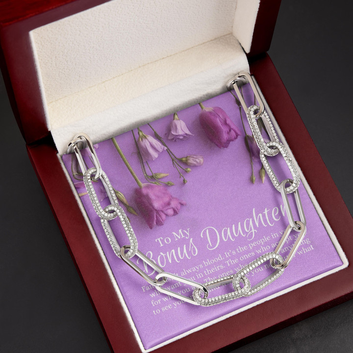 Gift For Daughter Bonus Daughter Love You No Matter What Forever Linked Necklace