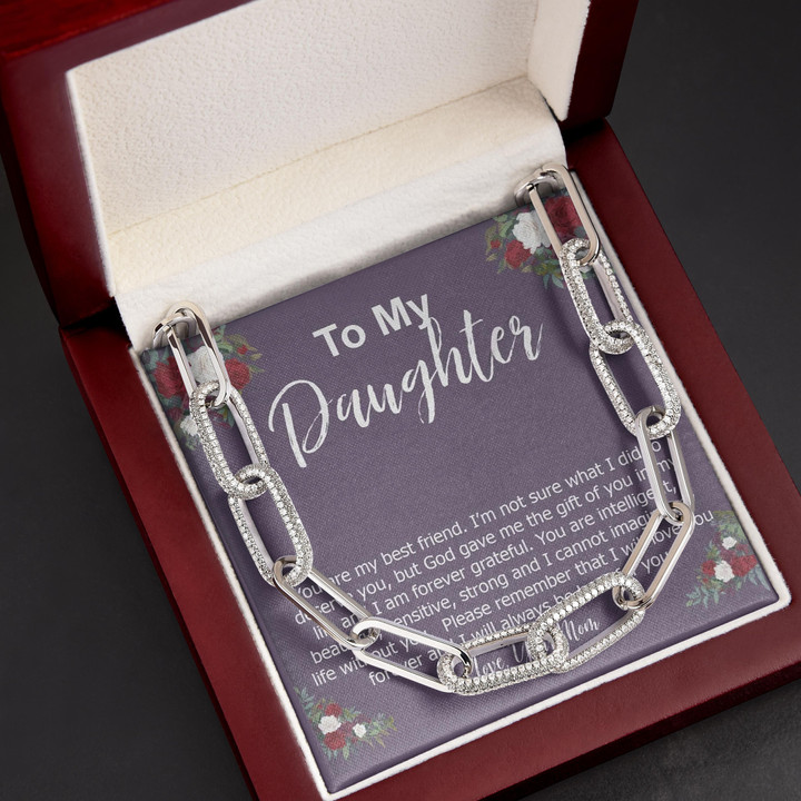 Always Be Here For You Gift For Daughter Forever Linked Necklace