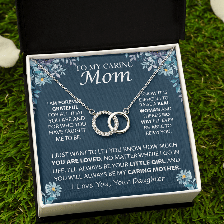 You Will Always Be My Caring Mother Gift For Mom From Daughter Perfect Pair Necklace