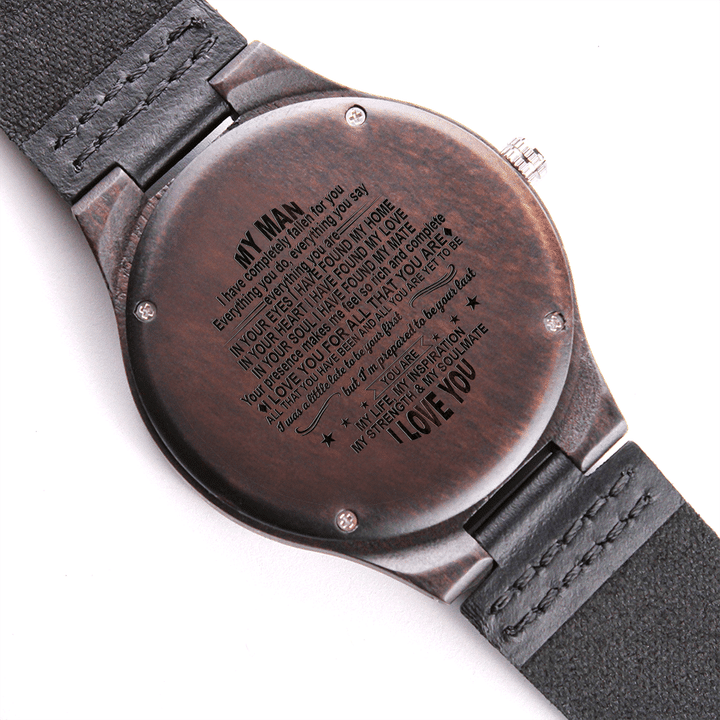 Gift For Husband You're My Inspiration Engraved Wooden Watch