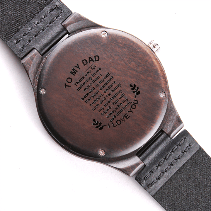 You Will Always Be My Dad And Hero Gift For Dad From Son Engraved Wooden Watch