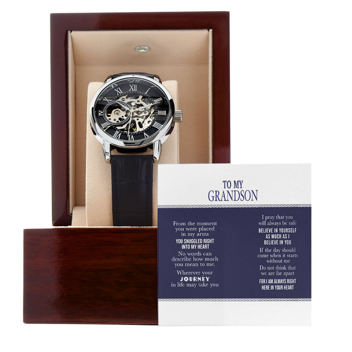 Believe In Yourself As Much As I Believe In You Gift For Grandson Openwork Watch