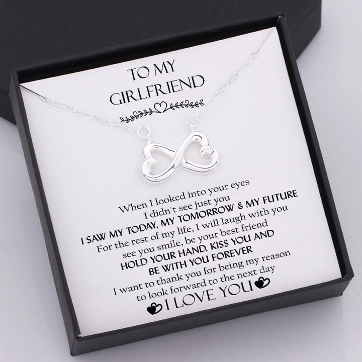 I Saw My Today My Tomorrow And My Future Infinity Heart Necklace Gift For Her