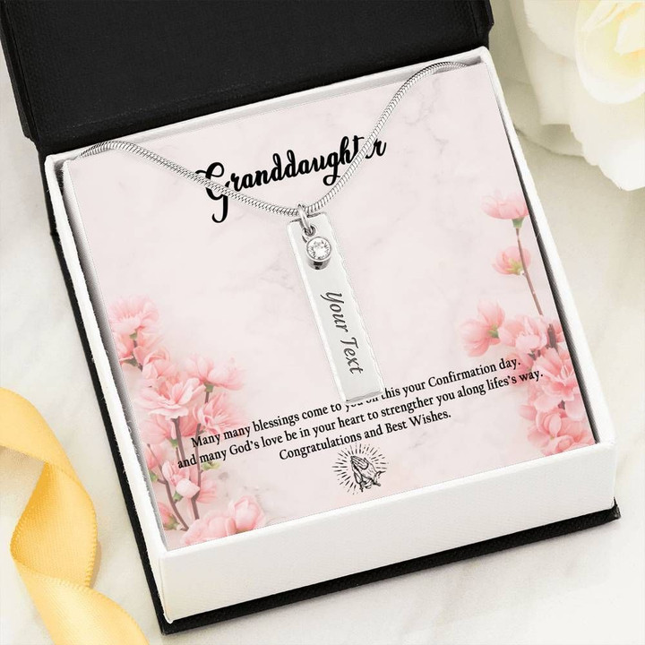 You're The Best Mom Silver Birthstone Name Bar Necklace Gift For Mom Mama