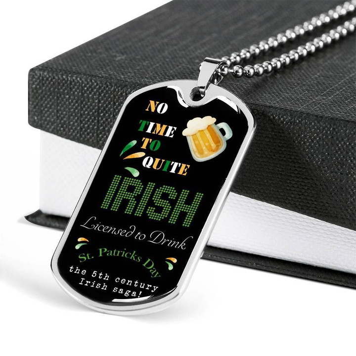 St. Patricks Day Dog-tag Necklace
