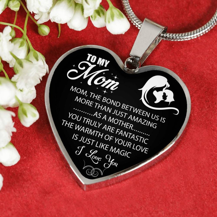 You Truly Are Fantastic Silver Heart Pendant Necklace Giving For Mom