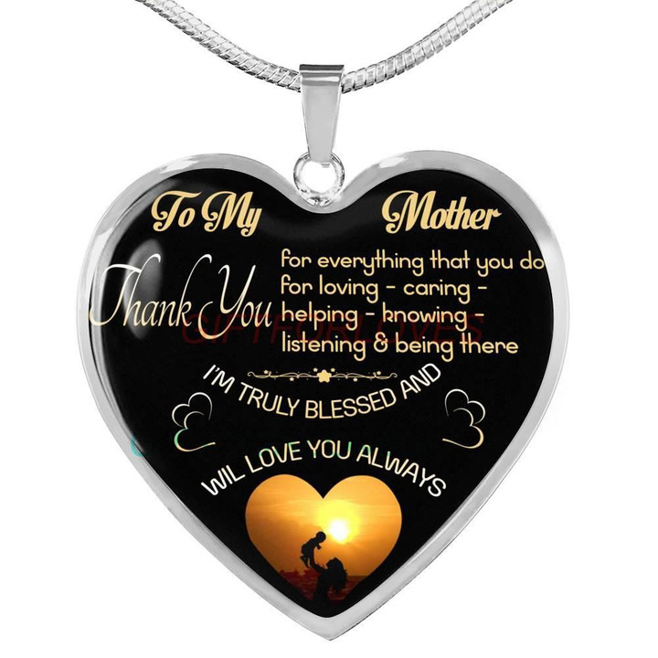 Gift For Mum Necklace Thank You For Everything That You Do
