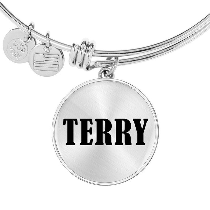 Amazing Birthday Gift For Girl Name Terry Silver Bangle Bracelet