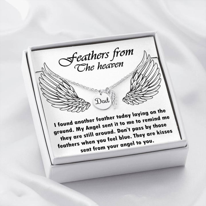 Remembering Angel Wings Necklace Giving Heaven Dad Love You