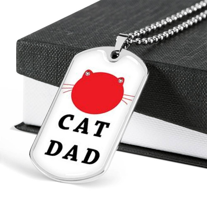 Best Cat Dad Dog Tag Necklace For Dad