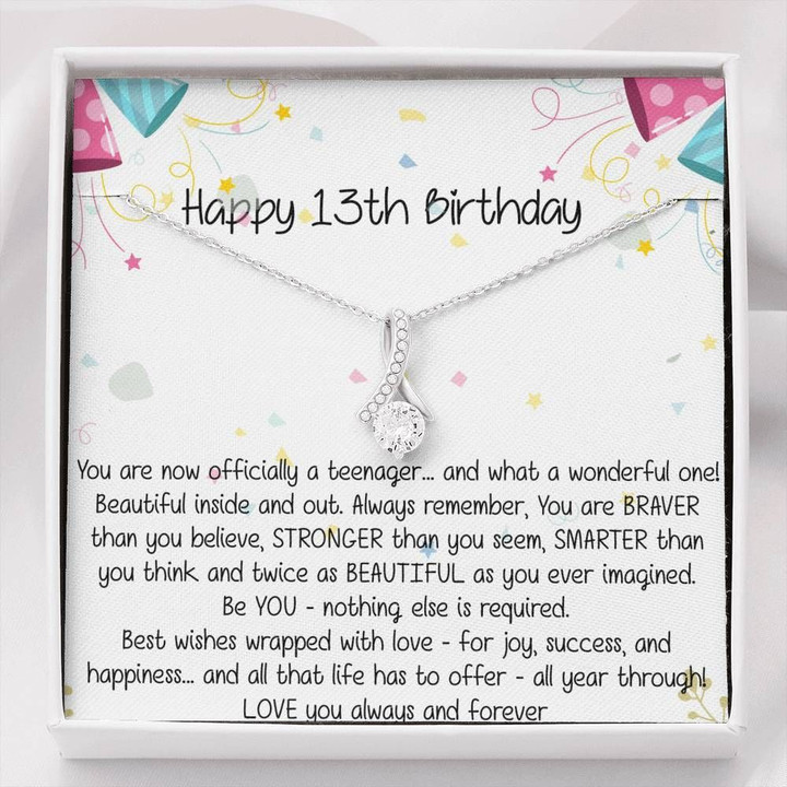 13th Birthday Gift Official Teenager Alluring Beauty Necklace For Daughter