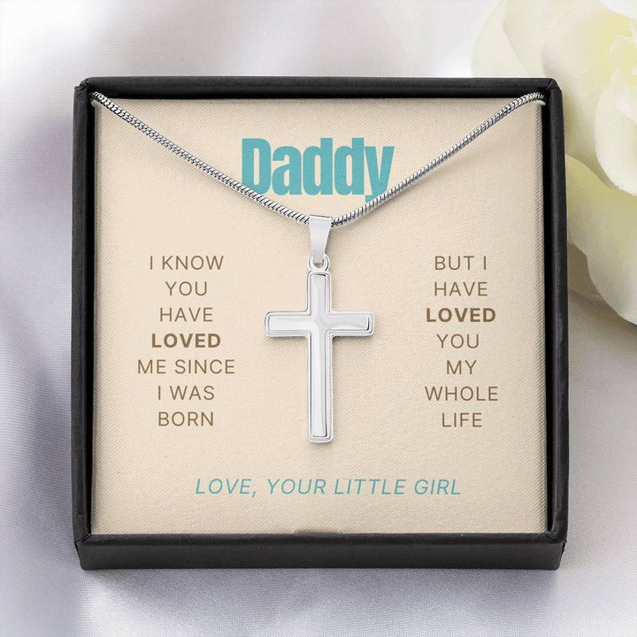 Gift For Dad Cross Necklace I Have Loved You My Whole Life