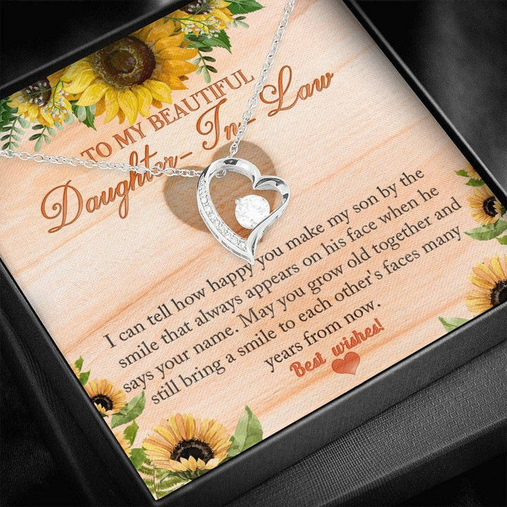 For Daughter In Law I Can Tell How Happy You Make My Son Forever Love Necklace