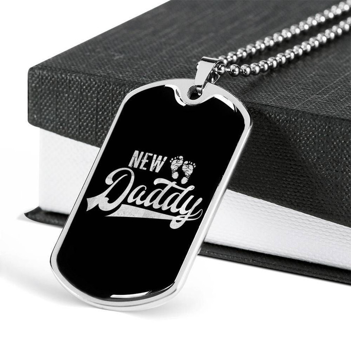 New Daddy Dog Tag Necklace Gift For Daddy