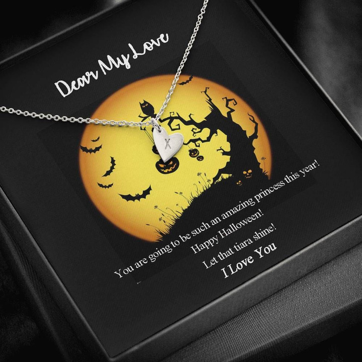 Happy Halloween I Love You Sweetest Hearts Necklace For Girlfriend