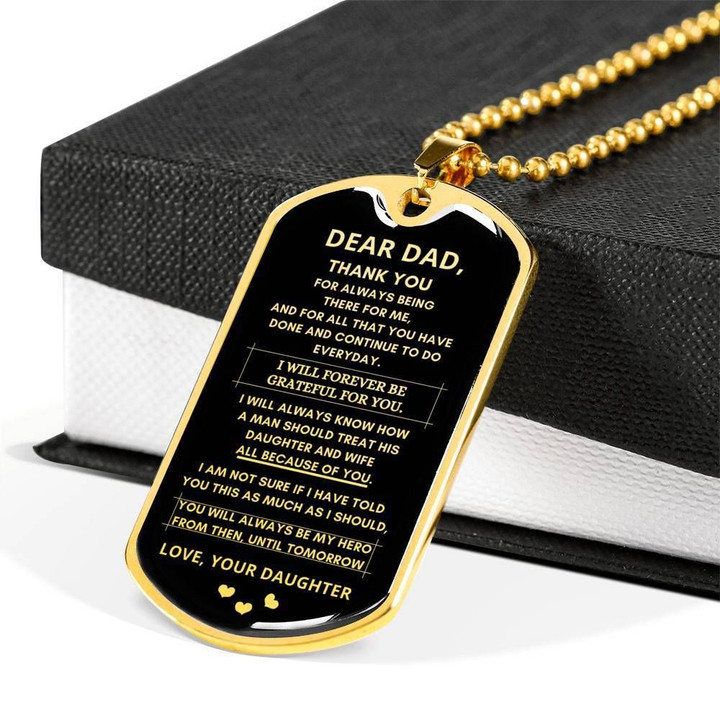 Thank For Everything Dog Tag Gift For Daddy