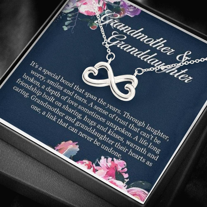 Grandmother And Granddaughter A Life Long Friendship Infinity Heart Necklace For Family
