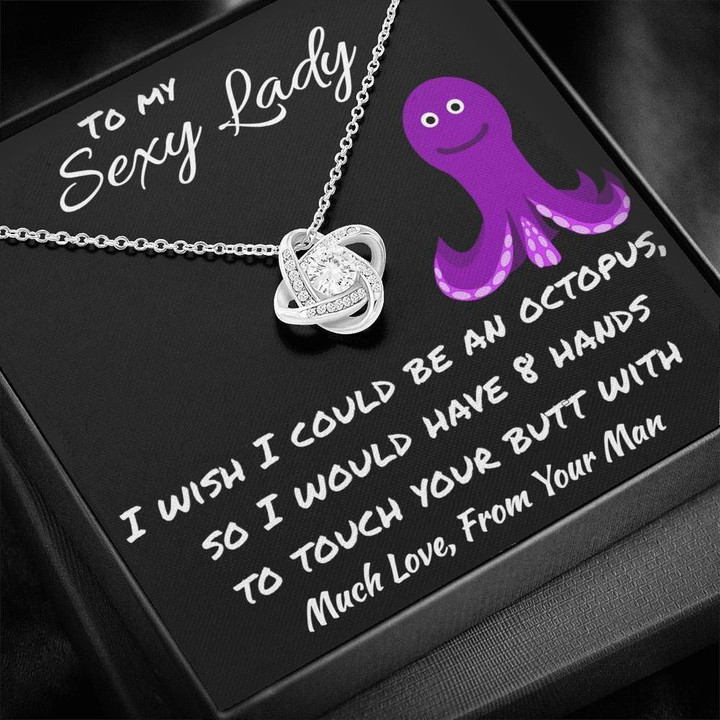 To Wife I Wish I Could Be An Octopus Love Knot Necklace Gift For Her