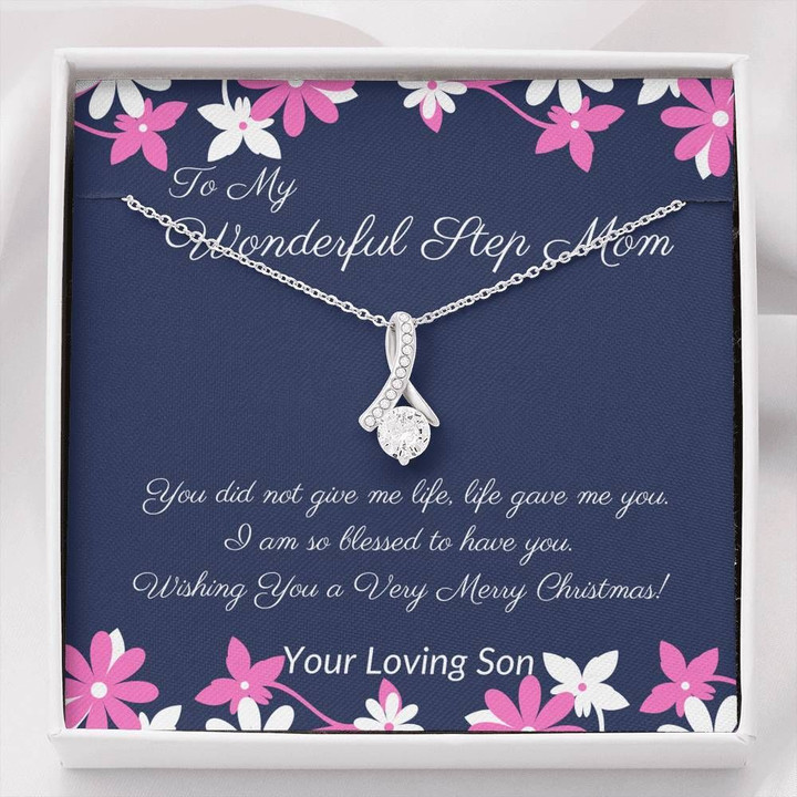 Merry Christmas Alluring Beauty Necklace To Step Mom