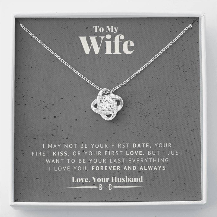 Love You Forever Love Knot Necklace For Wife