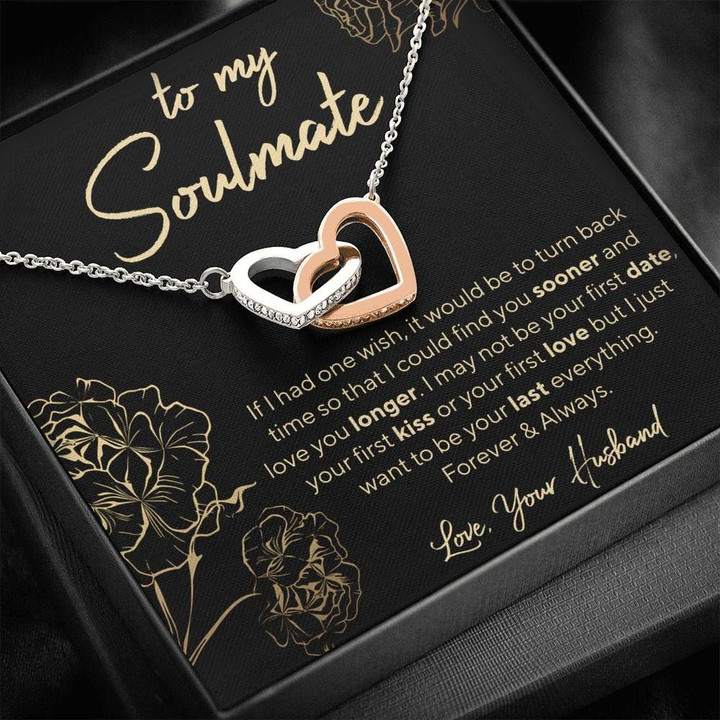 Love You Longer Interlocking Hearts Necklace For Soulmate