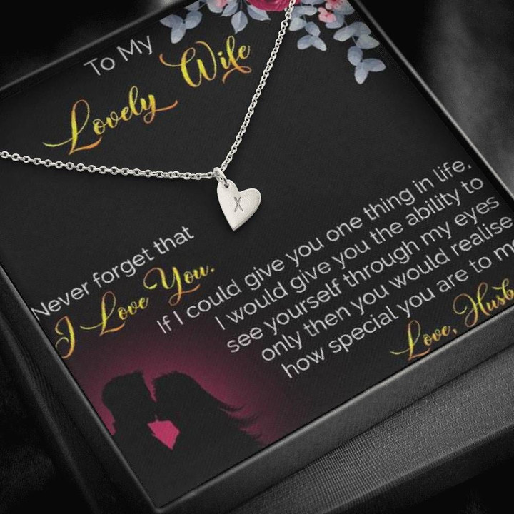Never Forget I Love You Sweetest Hearts Necklace  Gift For  Wife
