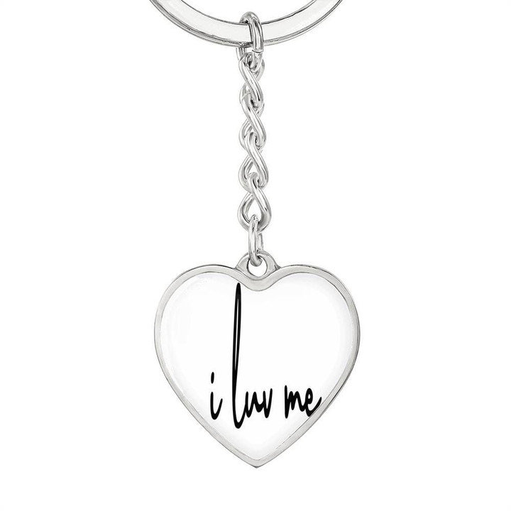 I Luv Me Heart Pendant Keychain Gift For Girlfriend