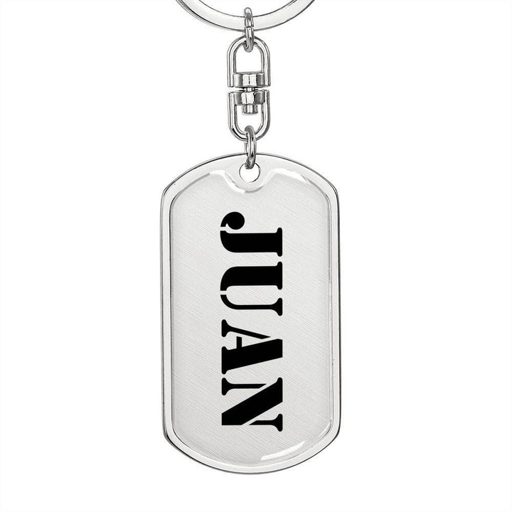 Dog Tag Pendant Keychain Gift For Boy Who Named Juan