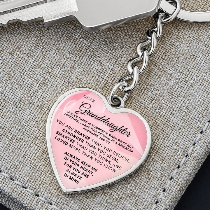 You Are Always In Mine Heart Pendant Keychain Gift For Granddaughter
