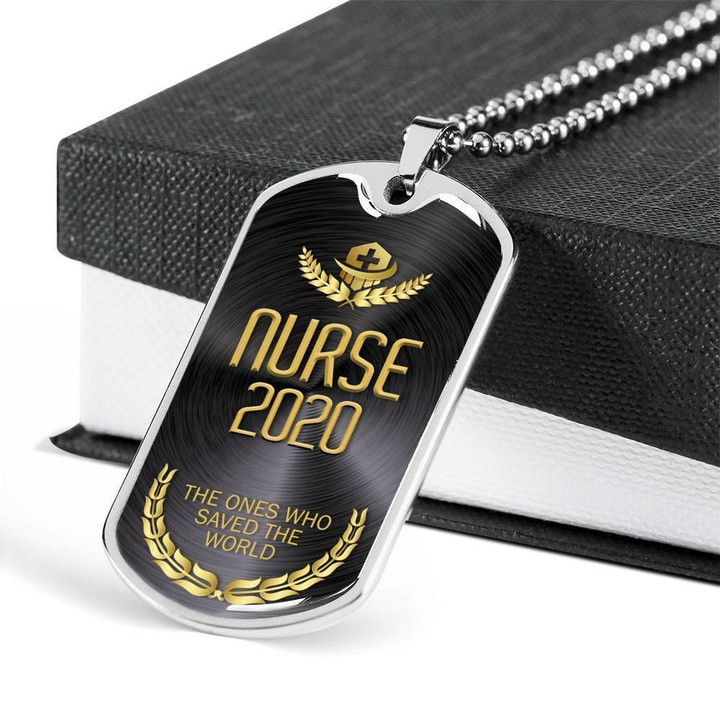 Nurse Who Saved The World Stainless Dog Tag Pendant Necklace Gift For Nurse
