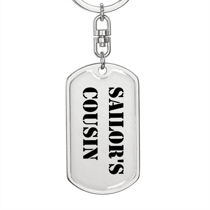 Sailor's Cousin Stainless Dog Tag Pendant Keychain Gift For Men