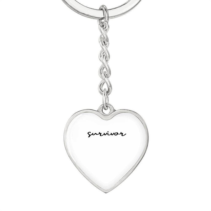 Survivor Heart Pendant Keychain Gift For Women