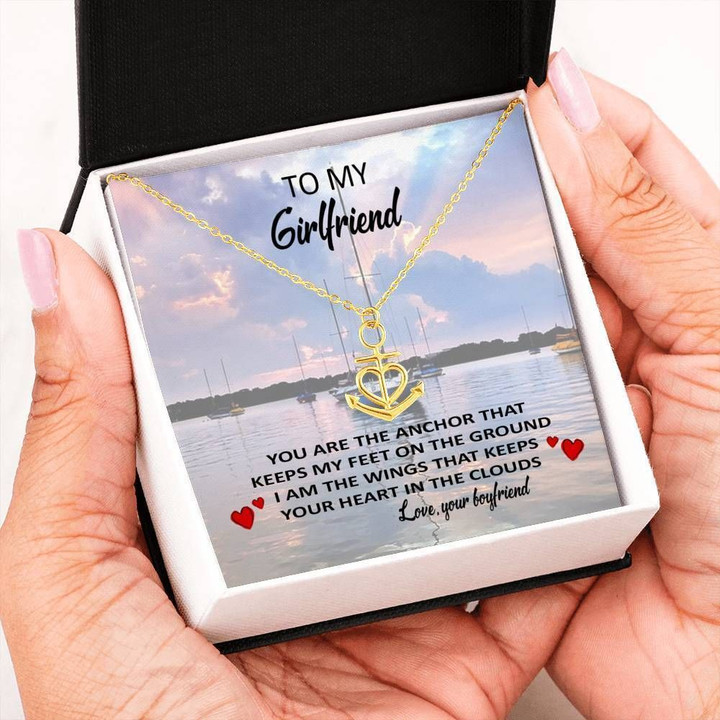 I'm The Winds Keep Your Heart In The Clouds Anchor Necklace Gift For Her