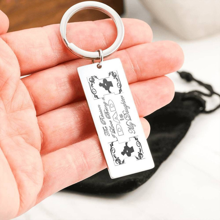 Reason Being A Dad Engraved Keyring Gift For Daughter