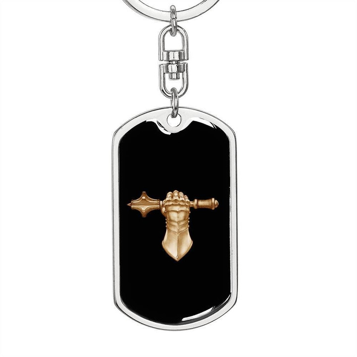 Ukrainian Tank Forces Stainless Dog Tag Pendant Keychain Gift For Men